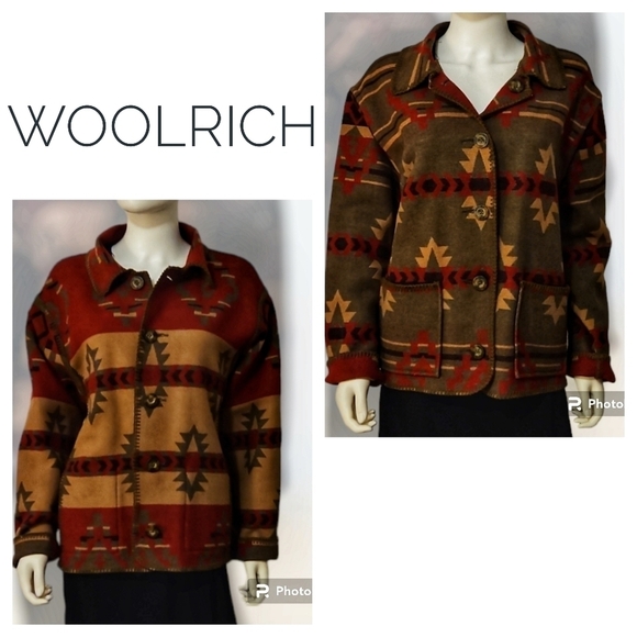 Woolrich Jackets & Blazers - VTG WOOLRICH Wool Southwestern Aztec Interchangeable Reversible Jacket